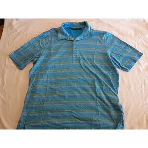 Bobby Jones Collection Men’s Short Sleeve Pima Golf Polo Striped Blue+ - Sz XL